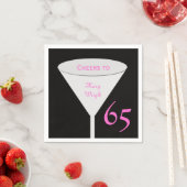 Serviette En Papier 65e anniversaire fête "Cheers To" Papier serviette (En situation)