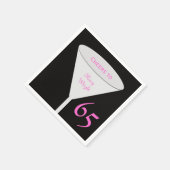 Serviette En Papier 65e anniversaire fête "Cheers To" Papier serviette (Coin)