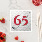Serviette En Papier 65e anniversaire Golf Club Napkins (En situation)