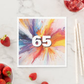 Serviette En Papier 65e anniversaire Paint Blast (En situation)