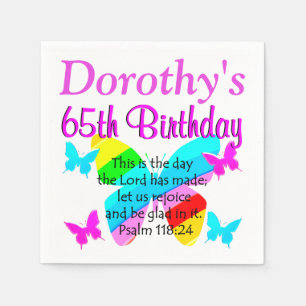 SERVIETTE EN PAPIER 65E ANNIVERSAIRE PLANCHER NAPKINS DE BOUTEILLE