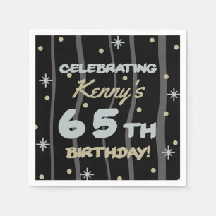 Serviette En Papier 65e fête d'anniversaire Ajoutez votre nom