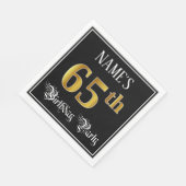 Serviette En Papier 65e fête d'anniversaire — Script fantaisie, Faux G (Coin)