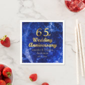 Serviette En Papier 65e Sapphire Mariage Anniversaire de la typographi (En situation)