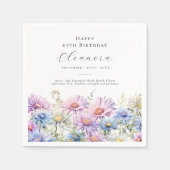 Serviette En Papier 65th Birthday September Birth Flower Custom (Devant)