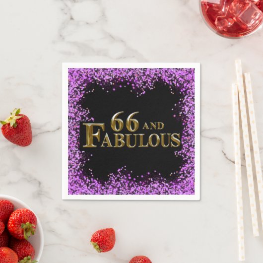 Serviette En Papier 66e anniversaire (En situation)