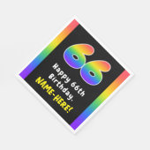 Serviette En Papier 66e anniversaire : Rainbow Spectrum # 66, Nom pers (Coin)