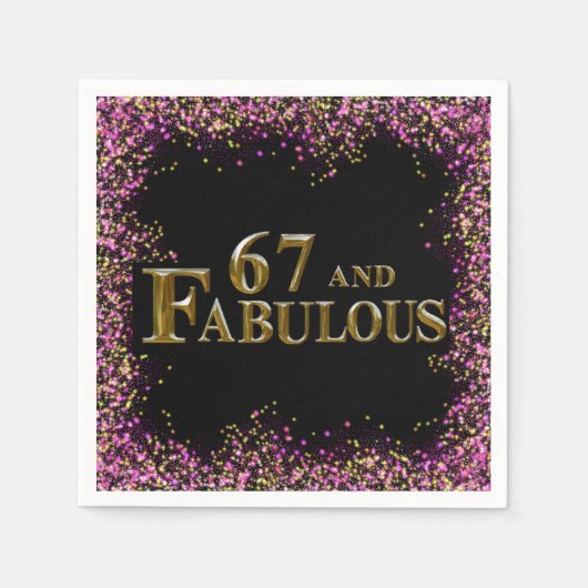 Serviette En Papier 67e anniversaire  (Devant)