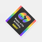 Serviette En Papier 67e anniversaire : Rainbow Spectrum # 67, Nom pers (Coin)