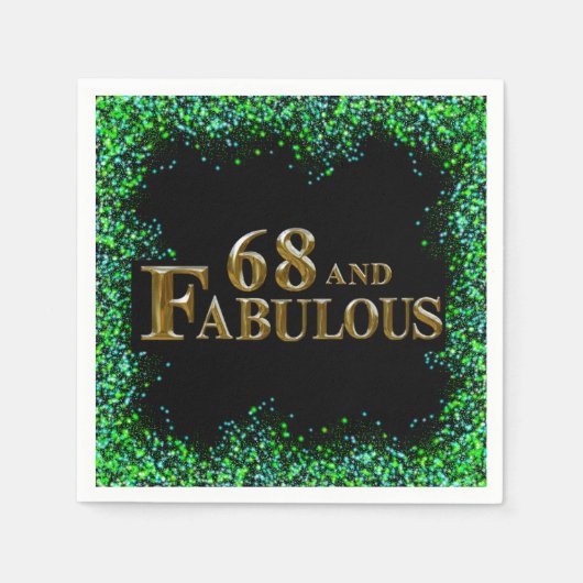 Serviette En Papier 68e anniversaire  (Devant)