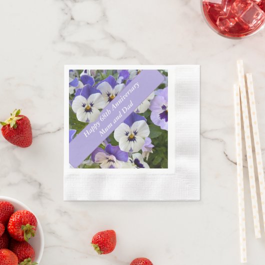 Serviette En Papier 68e anniversaire modifiable (En situation)