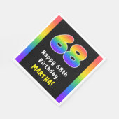 Serviette En Papier 68e anniversaire : Rainbow Spectrum # 68, Nom pers (Coin)