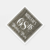 Serviette En Papier 68e fête d'anniversaire — Script fantaisie, Faux W (Coin)