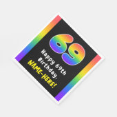 Serviette En Papier 69e anniversaire : Rainbow Spectrum # 69, Nom pers (Coin)