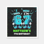 Serviette En Papier 6 7 Meme Trend Six Seven Birthday Party (Devant)