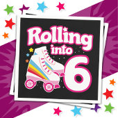 Serviette En Papier 6e anniversaire Roller Skate 6 ans