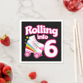 Serviette En Papier 6e anniversaire Roller Skate 6 ans (En situation)
