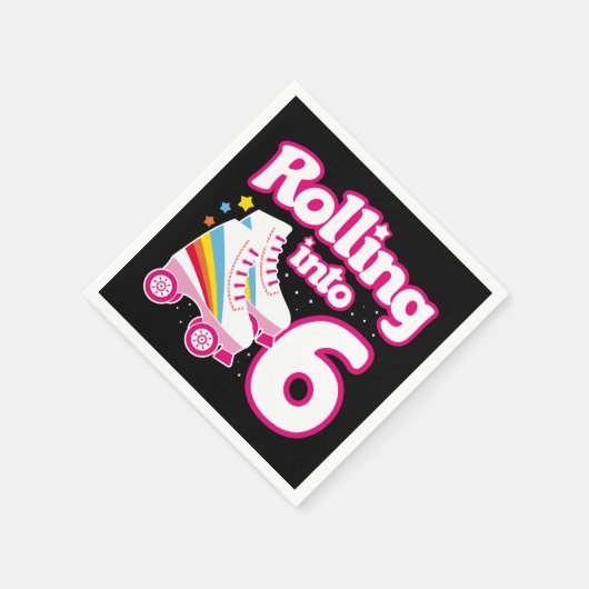 Serviette En Papier 6e anniversaire Roller Skate 6 ans (Coin)