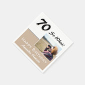 Serviette En Papier 70 Alors ce beige drôle 70e anniversaire Photo (Coin)