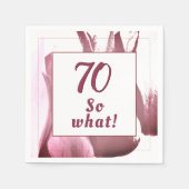 Serviette En Papier 70 alors Quel Abstrait Tulip Flower 70e anniversai (Devant)