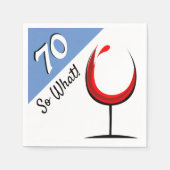 Serviette En Papier 70 Alors quel verre de vin rouge 70e anniversaire (Devant)