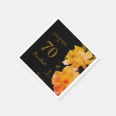 Serviette En Papier 70 Alors Quelle Rose Jaune Drôle 70e fête d'annive (Coin)