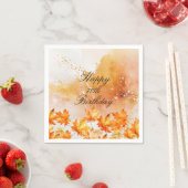 Serviette En Papier 70 Anniversaire d'automne (En situation)