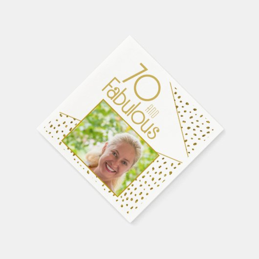 Serviette En Papier 70 et Fabulous Gold Parties scintillant Photo 70e (Coin)