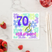 Serviette En Papier 70 et toujours super ! Cocktail en papier d'annive (En situation)