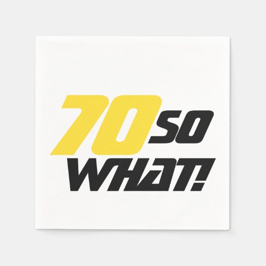 Serviette En Papier 70e anniversaire 70 Alors quelle fête drôle (Devant)