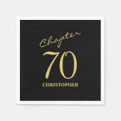 Serviette En Papier 70e anniversaire Black Gold Chapitre 70 (Devant)
