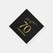 Serviette En Papier 70e anniversaire Black Gold Chapitre 70 (Coin)
