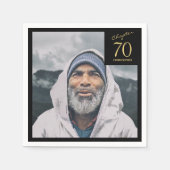 Serviette En Papier 70e anniversaire Black Gold Chapitre 70 Photo (Devant)
