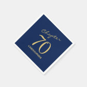 Serviette En Papier 70e anniversaire Blue Gold Chapitre 70 (Coin)