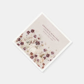 Serviette En Papier 70e anniversaire Citrouille Fleur sauvage personna (Coin)