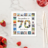 Serviette En Papier 70e anniversaire Conception de votre propre collec (En situation)