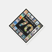 Serviette En Papier 70e anniversaire Conception de votre propre photo (Coin)