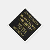 Serviette En Papier 70e anniversaire de l'homme mythe Légende (Coin)