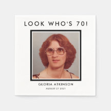 70e anniversaire de personnalisation serviettes ph