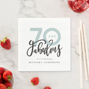 Serviette En Papier 70e anniversaire donnant l'air bon moderne