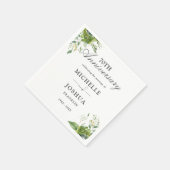 Serviette En Papier 70e anniversaire du Mariage Floral (Coin)