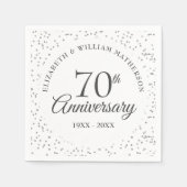 Serviette En Papier 70e anniversaire du Mariage Platinum (Devant)