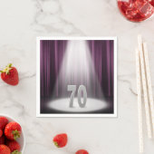 Serviette En Papier 70e anniversaire du mariage sous les projecteurs (En situation)