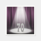 Serviette En Papier 70e anniversaire du mariage sous les projecteurs (Devant)