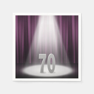 Serviette En Papier 70e anniversaire du mariage sous les projecteurs