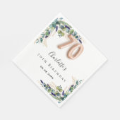 Serviette En Papier 70e anniversaire eucalyptus nom de la végétation (Coin)