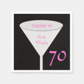 Serviette En Papier 70e anniversaire fête "Cheers To" Papier serviette (Devant)
