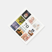 Serviette En Papier 70e anniversaire fête photo collage gars (Coin)
