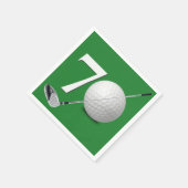 Serviette En Papier 70e Anniversaire Golf Ball And Club (Coin)