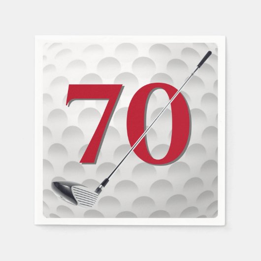 Serviette En Papier 70e anniversaire Golf Club Napkins (Devant)
